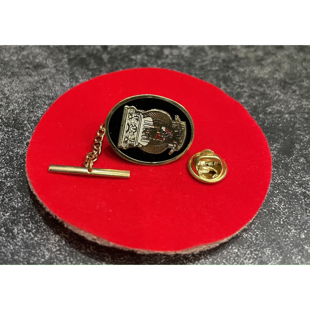 Pin Kerah Istana Kepresidenan Oval + Rantai | Pin Istana Presiden 2 cm -- Paku