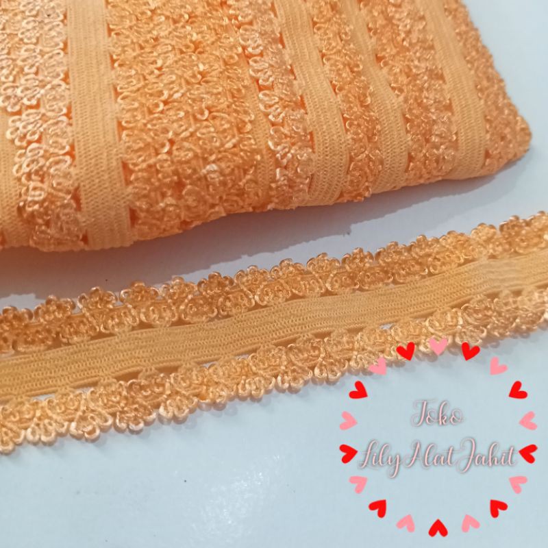 Karet Foe Motif 2cm - Oren