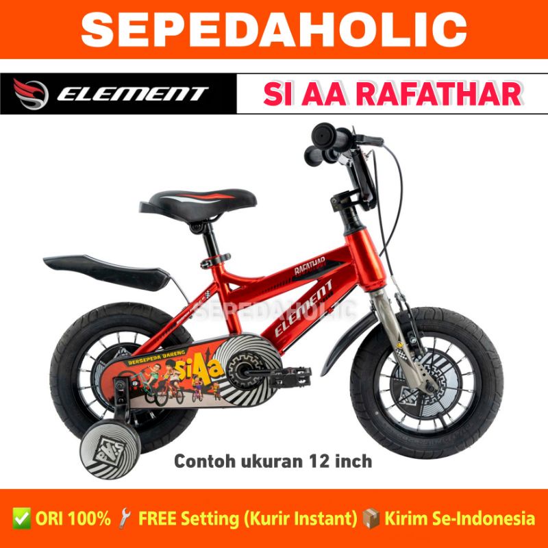 Sepeda Anak Laki BMX ELEMENT SI AA RAFATHAR Edition Ukuran 12 16 Inch