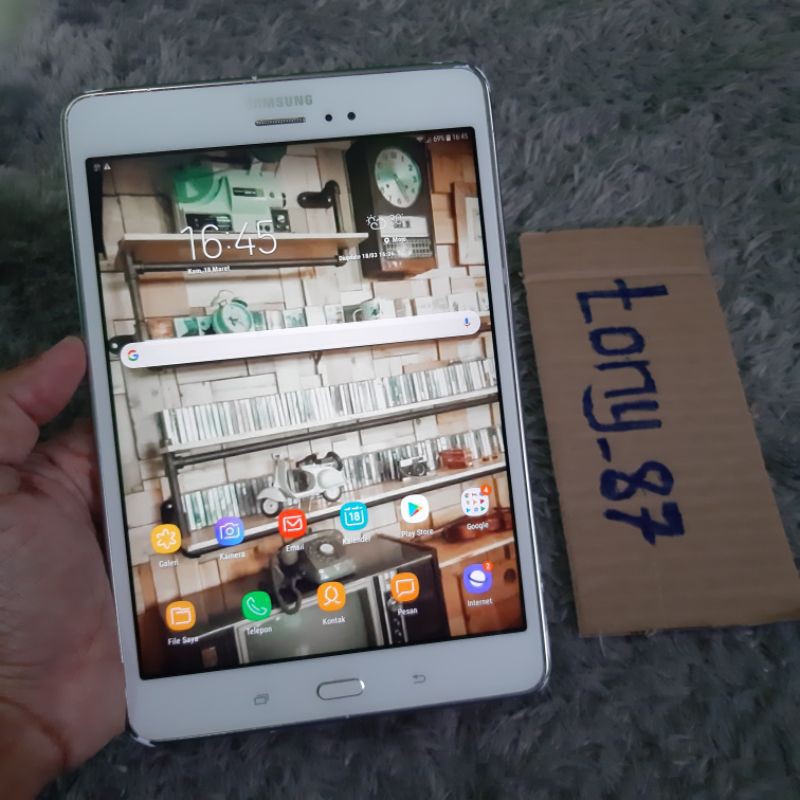 Samsung Tab A s pen 8&quot; 2/16gb p355 warna putih siap pakai