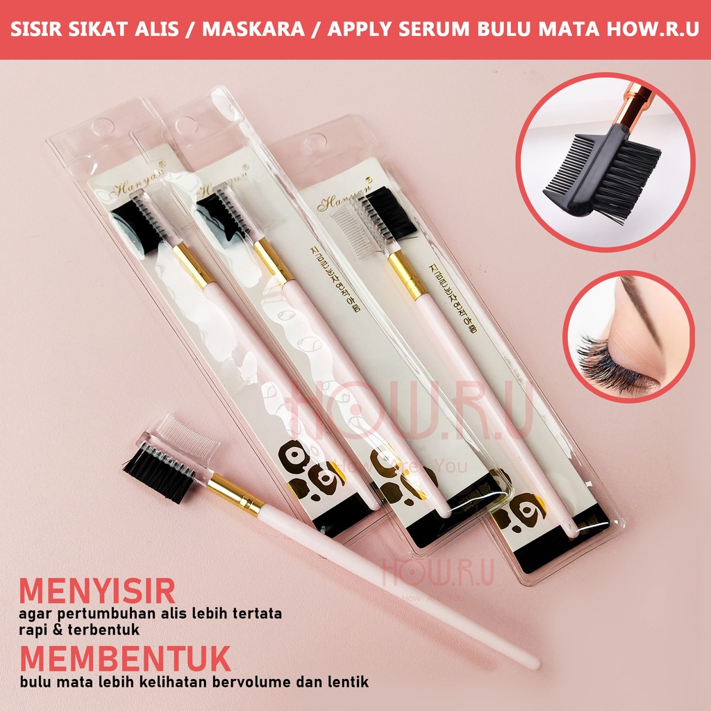 HOW.R.U | Sisir Alis Bulu Mata / Sikat / Brush Pelentik Maskara