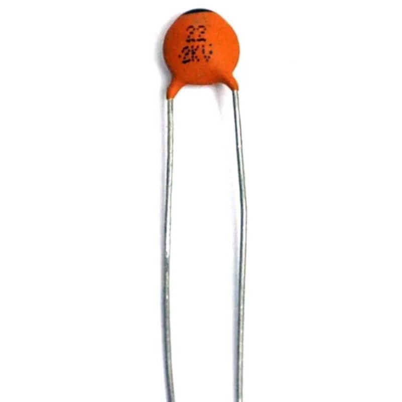 Disc Ceramic Capacitor 22pF 2KV J ±5% NPO pitch=5mm RoHS Taiwan