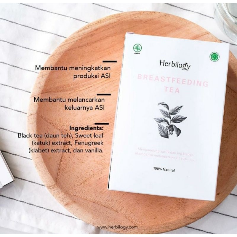 HERBILOGY Breastfeeding Tea 20 Tea Bags ASI Booster Teh Pelancar ASI Penambah ASI Exp Aug 2023