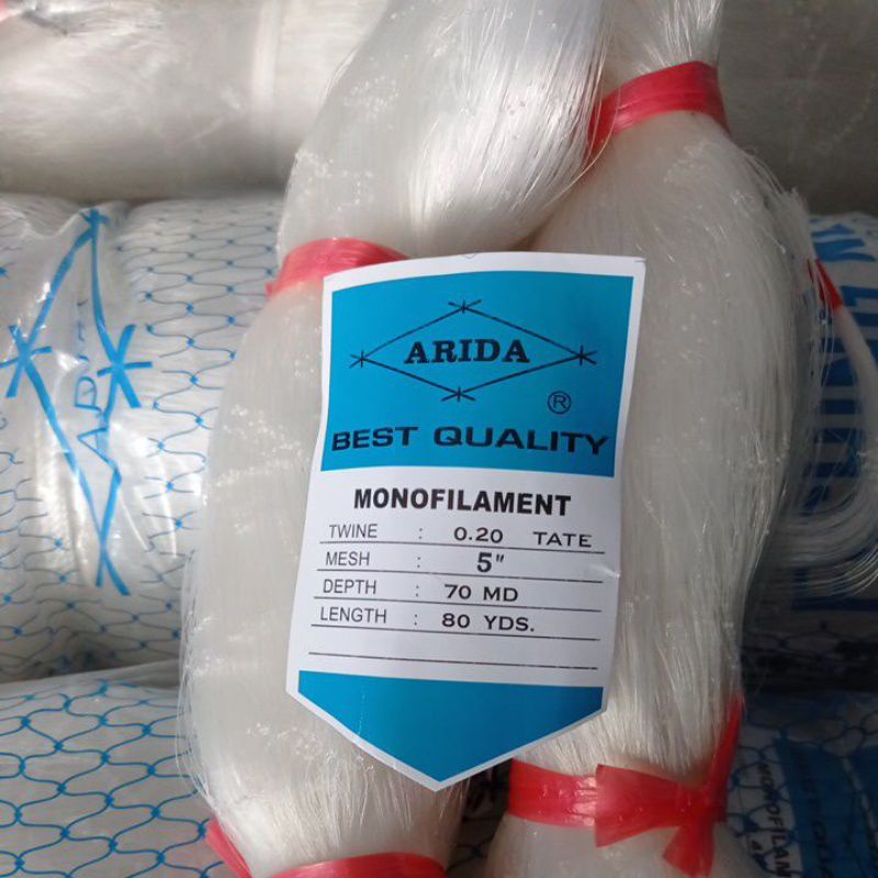 Jaring Ikan arida 0.20 5 inchi 70md/80yds tate pukat ikan pukat arida jaring arida jaring ikan senar