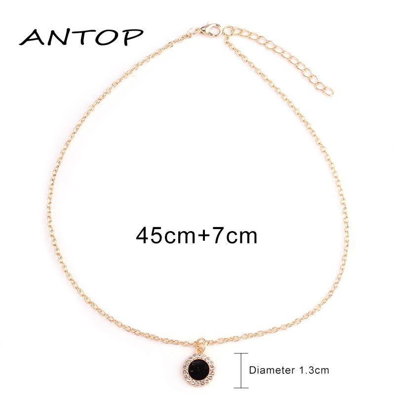 Kalung Rantai Klavikula Hias Liontin Berlian Untuk Wanita