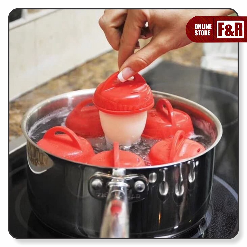 Alat Rebus Telur Cetakan Telur Rebus Perebus Telur Tempat Rebus Telor Silikon Silicone Egg Boil 1 pc