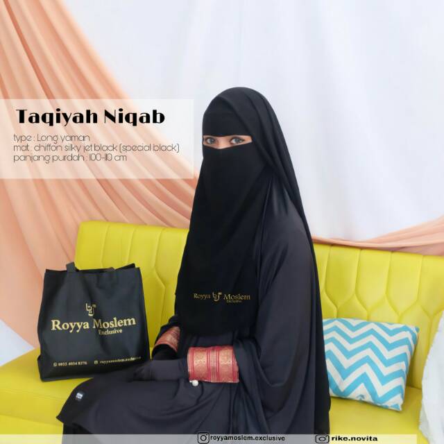 Taqiyah Niqab/ Niqab Long Yaman/ Cadar Long Yaman/ Cadar Yaman Panjang