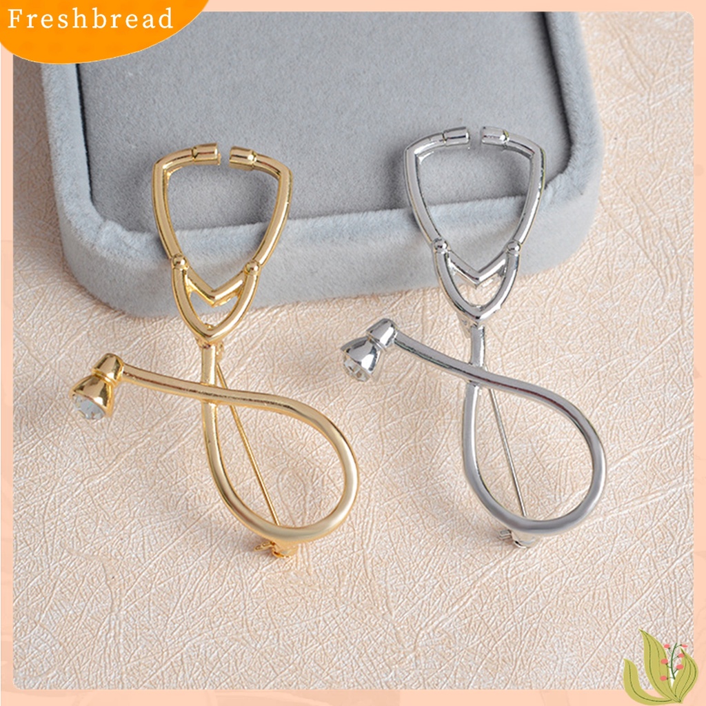 [ TERLARIS]Brooch Durable Reusable Stethoscope Shape Unisex Vintage Brooch for Work