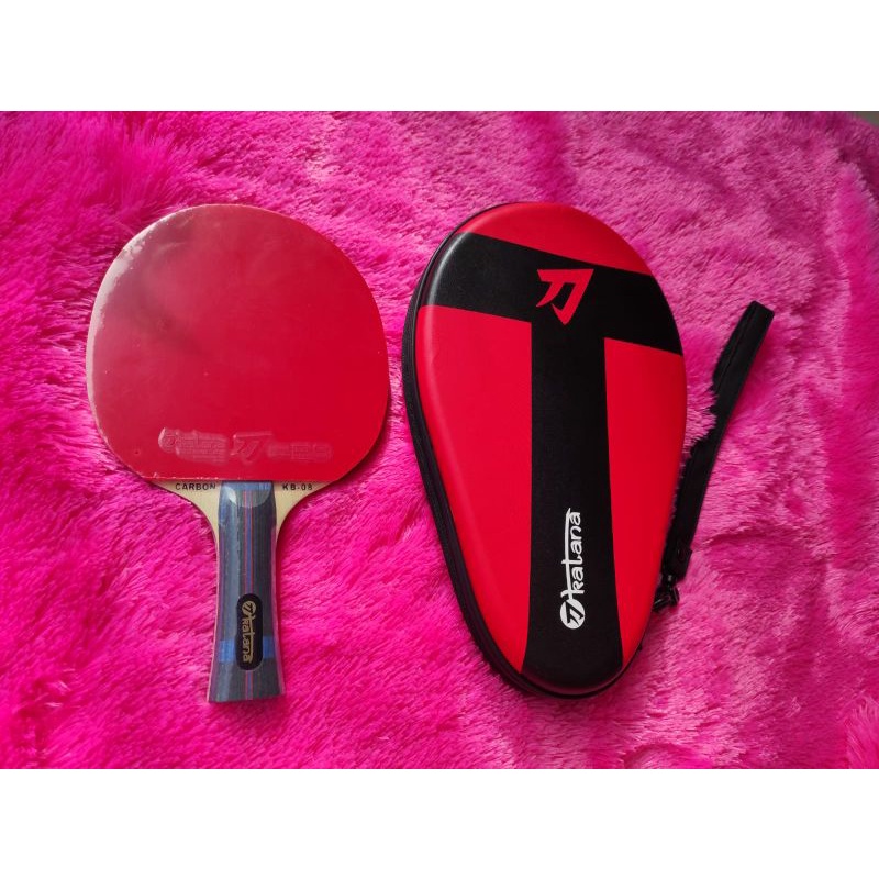 bet pingpong katana carbon kb 08 primade cover tas semi hard case tenis meja