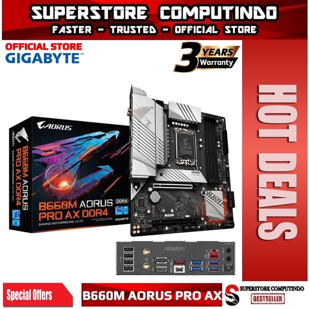 Motherboard Gigabyte B660M AORUS PRO AX DDR4 (LGA1700, B660, USB3.2)