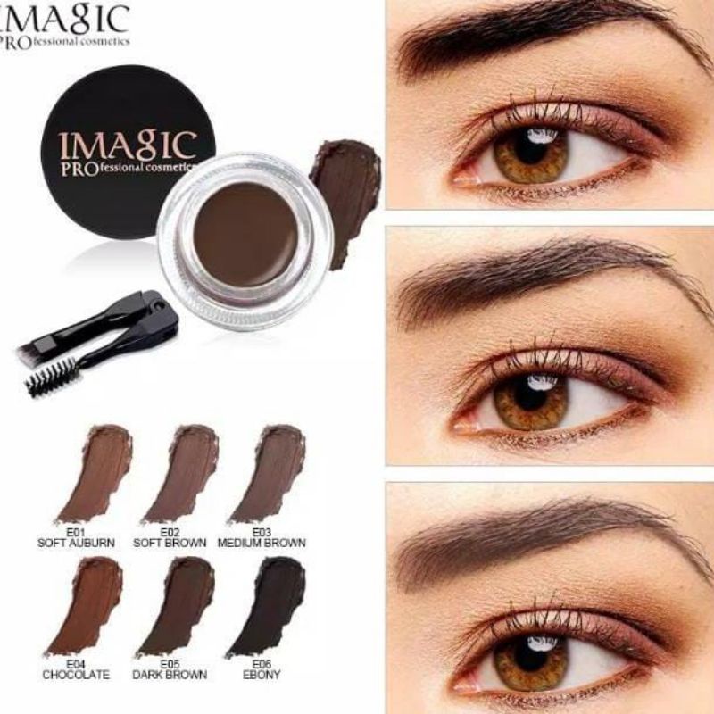imagic eyebrow gel/medium brown/pomade alis viral