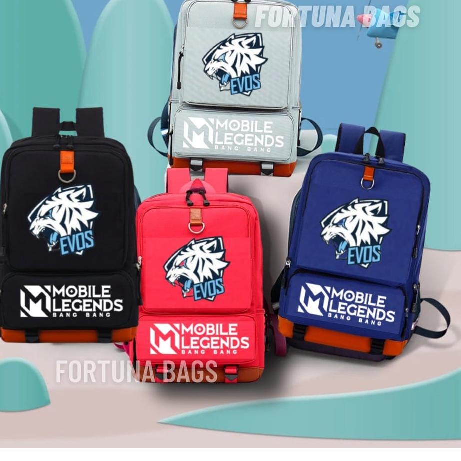 Terbaik.. Tas Ransel Anak Sekolah MOBILE LEGENDS EVOS RRQ Kekinian Anak2 SD TK PAUD Laki2 GAMING E-S