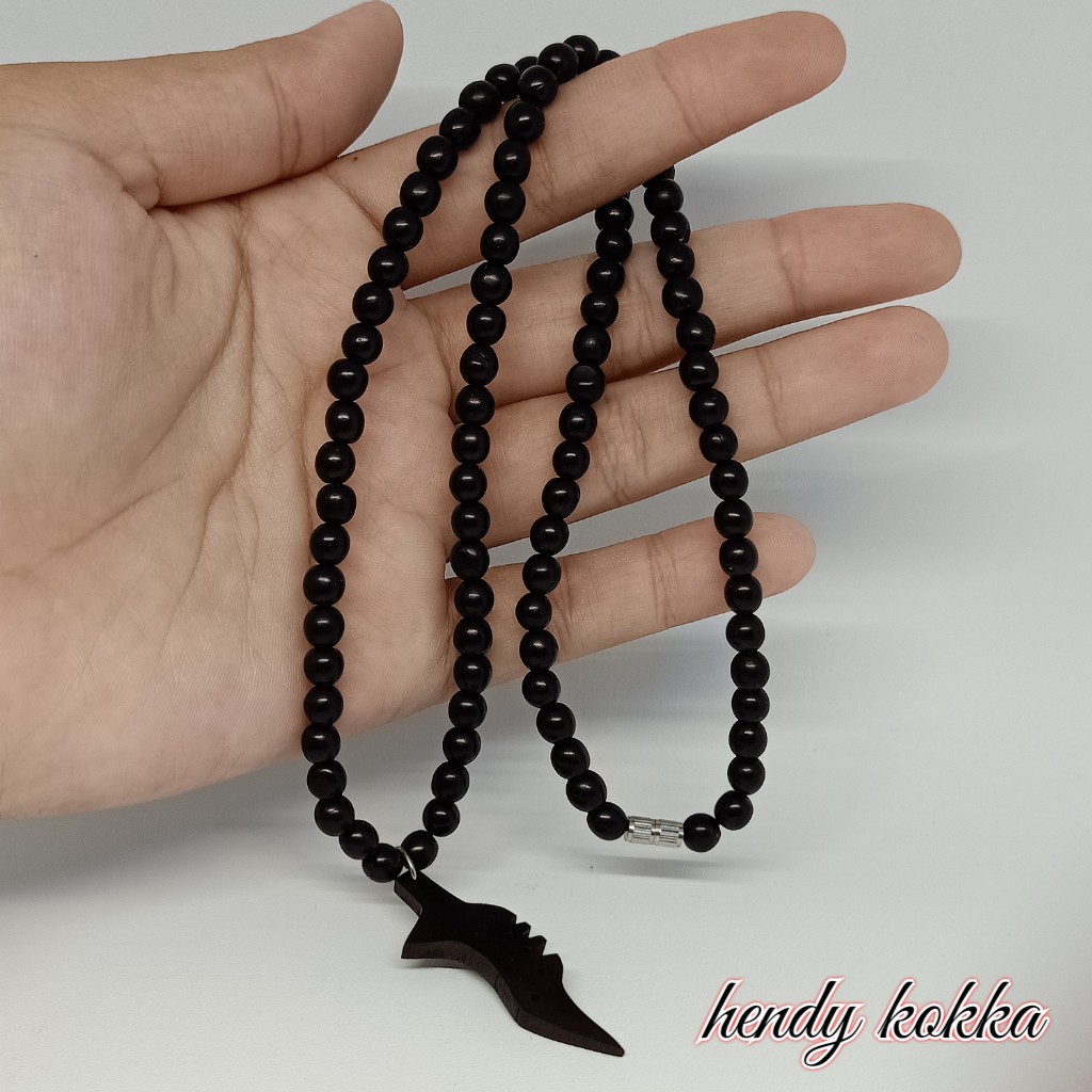 Kalung kokka kaukah bulat kujang coklat