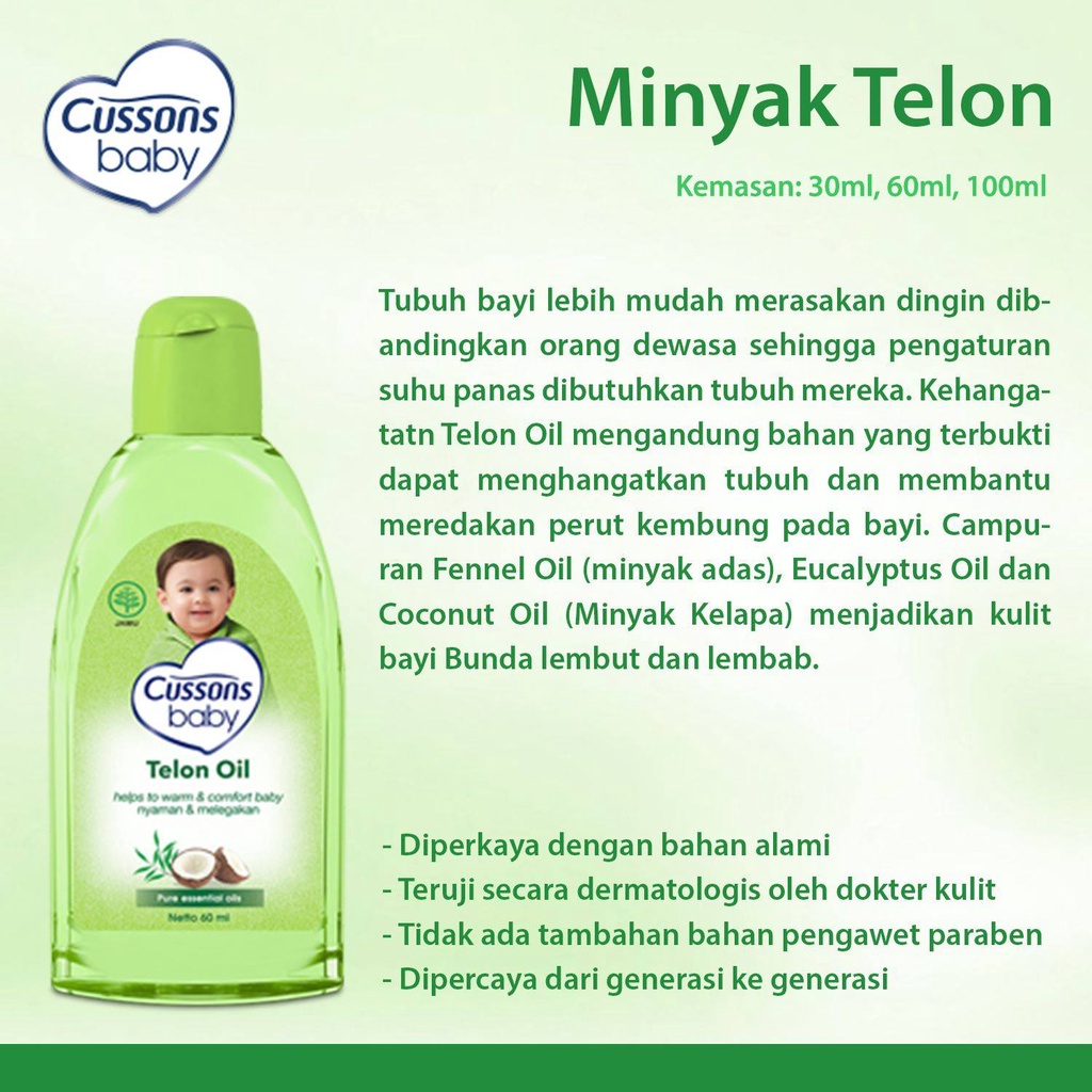 Cussons Baby Minyak Telon Bayi Oil Plus 60 ml