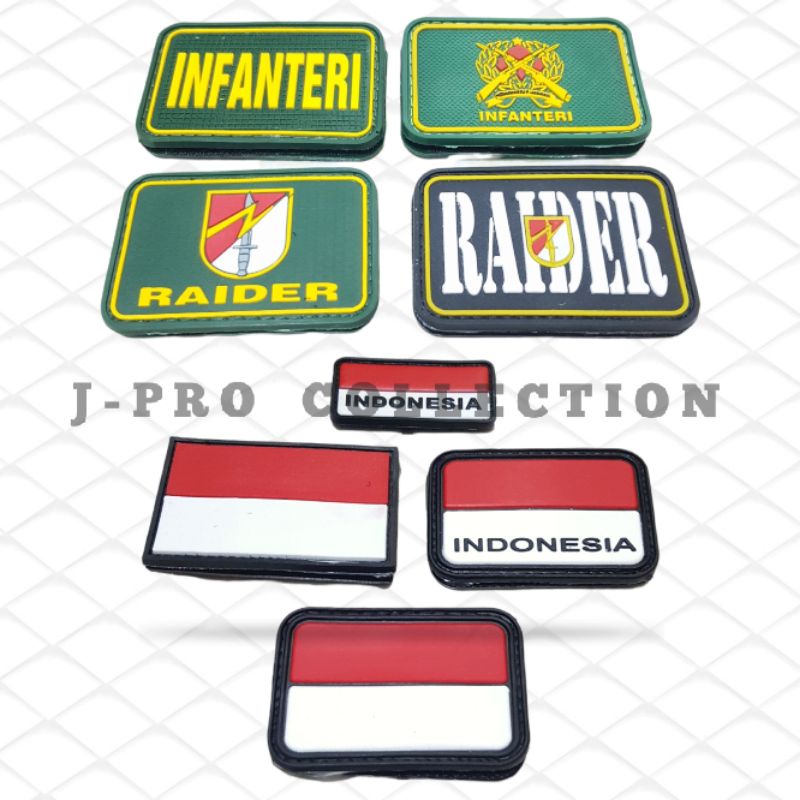 PATCH RUBBER LOGO ARHANUD BRAWIJAYA KOSTRAD INFANTERI EMBLEM TEMPEL