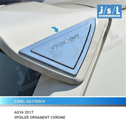 Spoiler Ornament New Agya 2017 Chrome