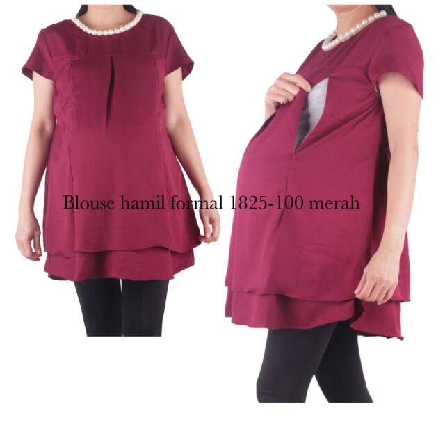 Baju hamil blus hamil formal 1825 merah