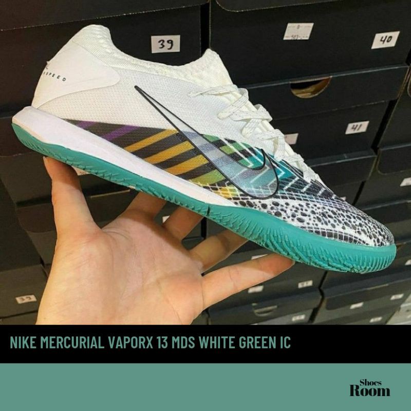 Sepatu Futsal Nike Mercurial VaporX 13 MDS White Green IC