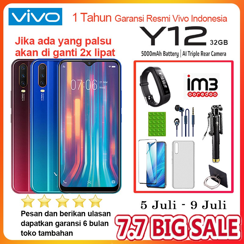 Vivo Y12 Y12i 3GB 32GB GARANSI RESMI 1 Tahun BNIB