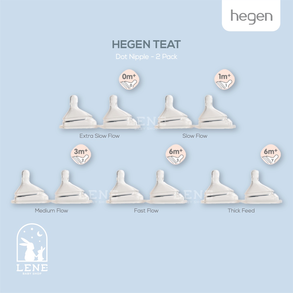 Hegen Teat / Dot Nipple - 2 Pack