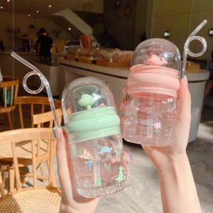 Botol Minum Sedotan Air Mancur Lumba Lumba / Paus Anak BPA FREE 250ml