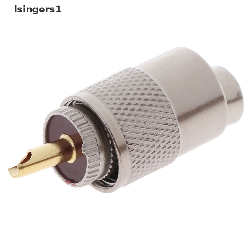 (lsingers1) 1pc Adapter Konektor Plug Male UHF PL259 Untuk Solder RG8U RG58-3