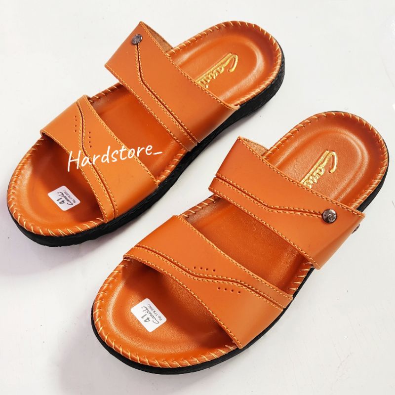 Sandal slide pria / sandal Selop kulit Casual (BBB) Sendal Santai Pria dewasa Kualitas terbaik 39-43