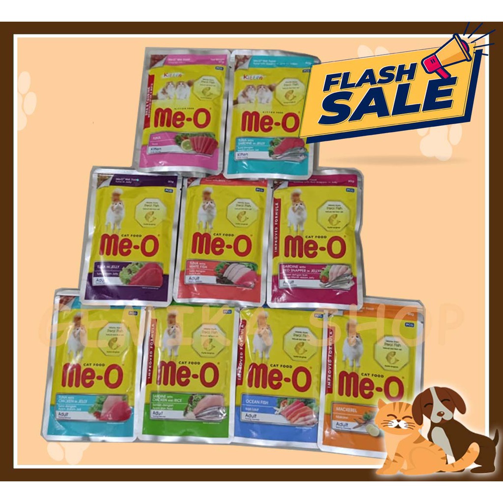 MAKANAN KUCING MEO 85 GR [ KITTEN / ADULT ] - CAT FOOD