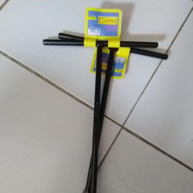 Kunci Sok T Hitam Lippro T Socket Ukuran 7-14mm