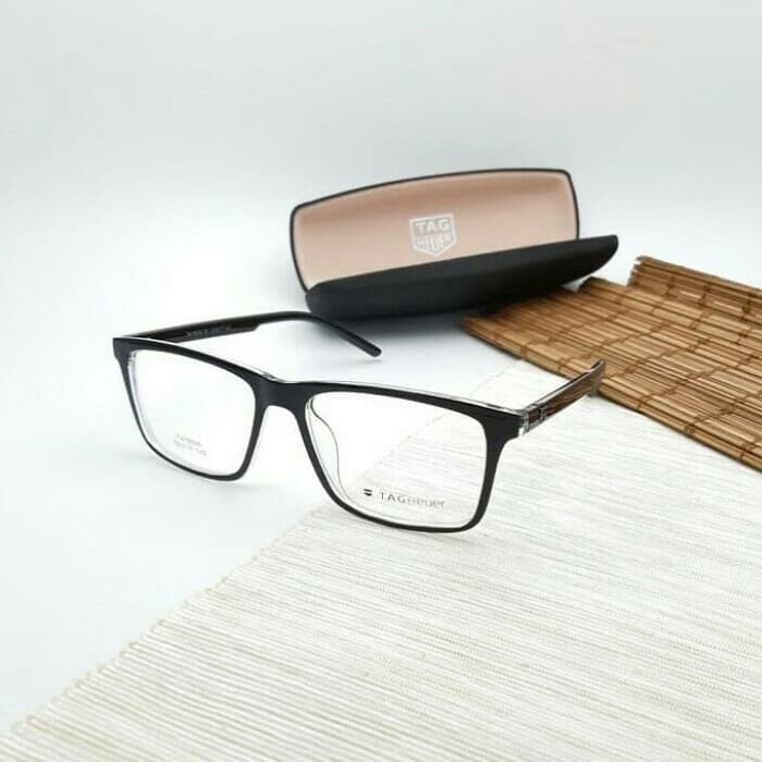 frame kacamata Tagheuer sporty pria/wanita baca/minus
