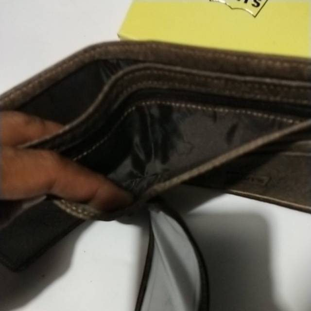 Dompet lipat kulit asli lvs 306 impor murah