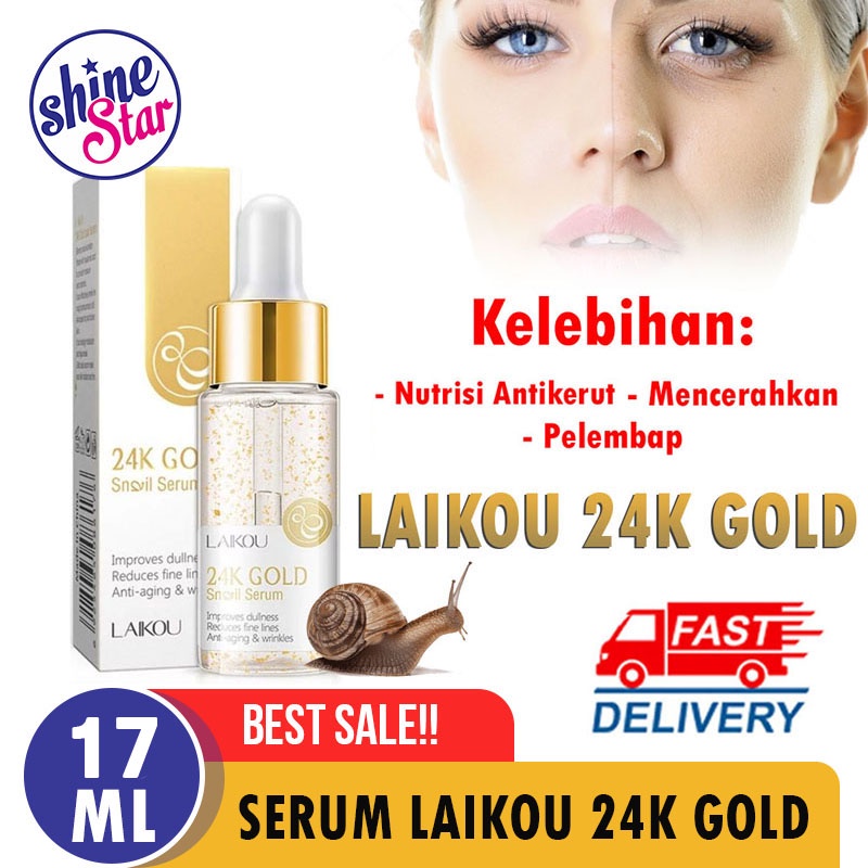 [ BAYAR TEMPAT ] LAIKOU SERUM 24K GOLD /SERUM SIPUT MENGENCANGKAN WAJAH ANTI KERIPUT