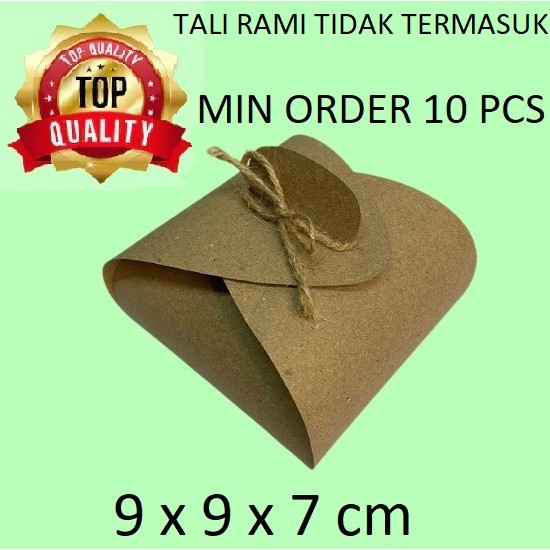 

9 x 9 x 7 Cm Kraft Lotus Box/Kotak Kue Hantaran/Cookies Box/Kotak Permen/Snack Dus/Kotak Souvenir