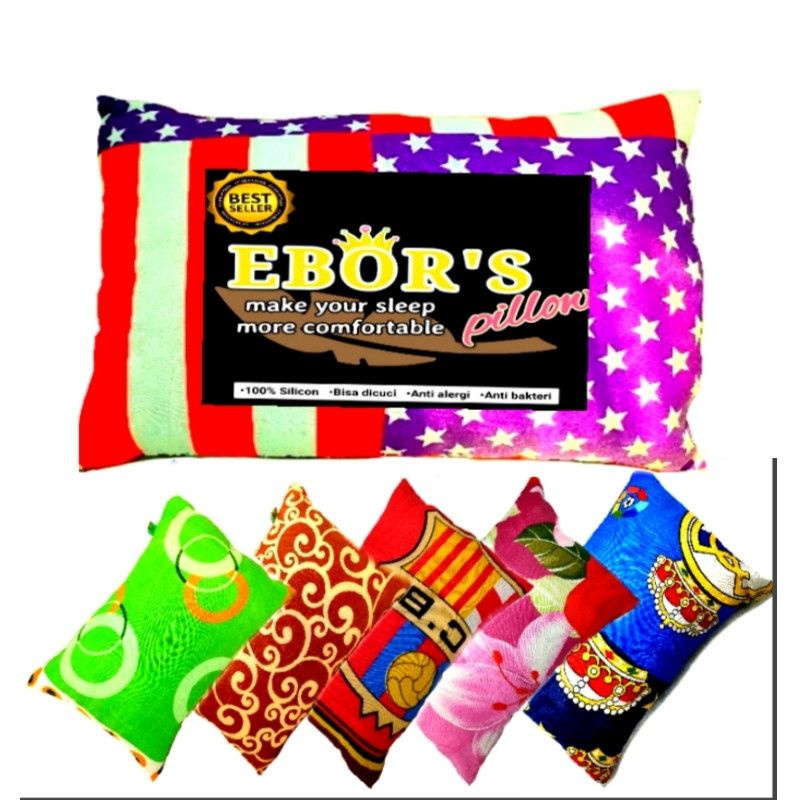 MOTIF Bantal &amp; guling motif 100% isi silikon grade A ada resleting bisa di cuci