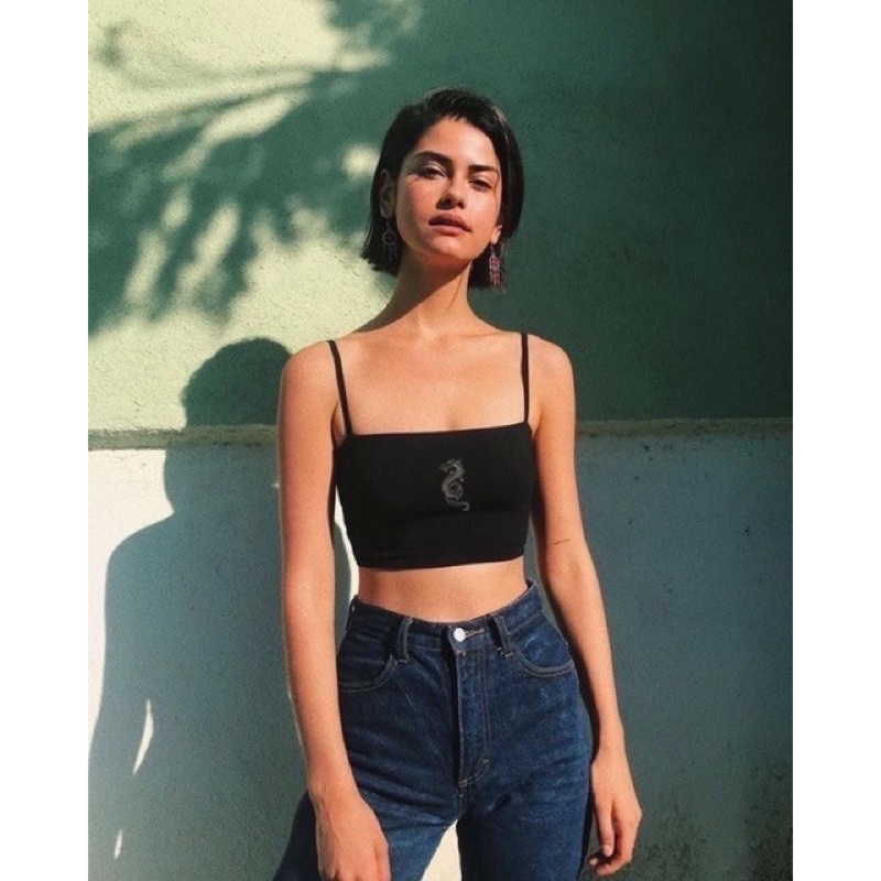 BEFAST - ZEC OOTD Wanita Atasan HIKAWA / Dragon Top | Crop Top | Square Tanktop / Tanktop Crop Wanita Viral 2021 / Singlet Wanita Crop Hits