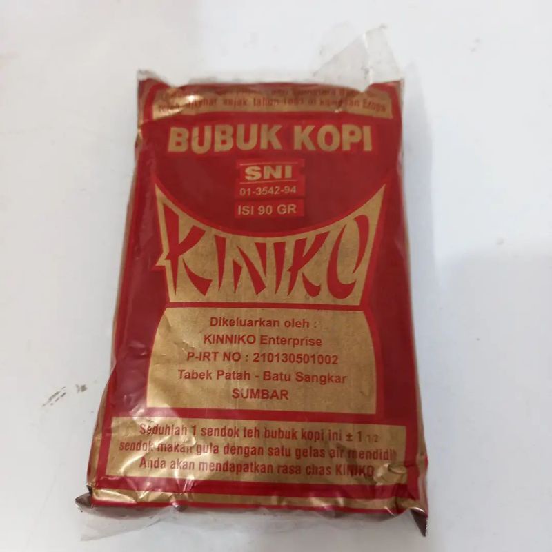 

Bubuk Kopi Robusta KINIKO KINNIKO Tabek Patah Batu Sangkar 90 Gram