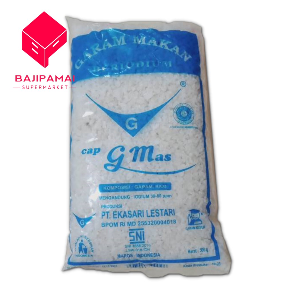

Garam Kasar cap Garuda Mas Beryodium 500gr