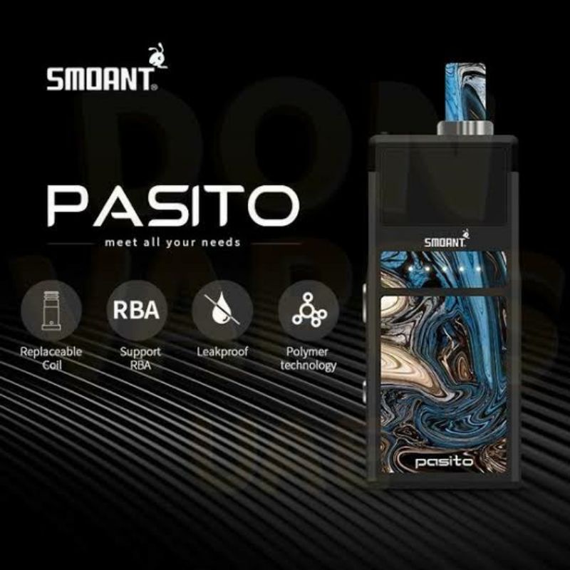 VAPOOR VAPEE POOD SMOKE PASIITO 1100 mAh  AUTHENTIC FULL SET FREE LIQUIDs 10ML-3