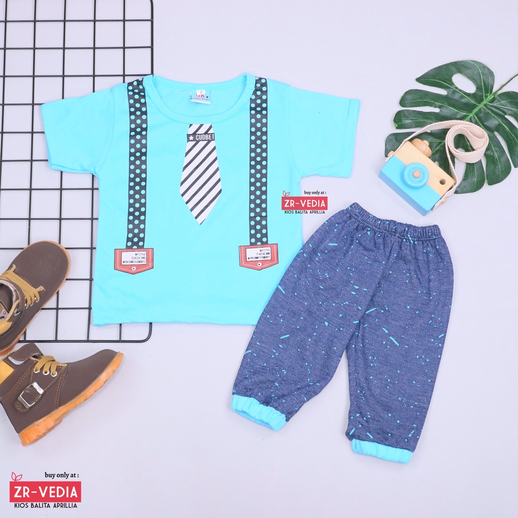 Setelan Chaplin Boy uk Bayi-3 Tahun / Export Class Kaos Karakter Celana Baju Bayi Laki Lengan Cowok Kiosbalitaaprillia