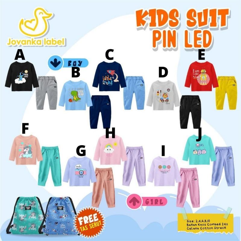 [READY STOCK] SET KIDS SUIT PIN LED JOVANKA