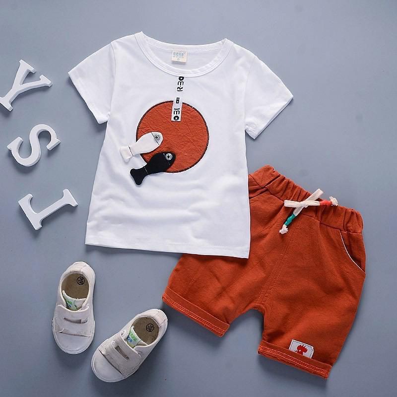 SETELAN ANAK BAJU ANAK LAKI LAKI BAJU ANAK PEREMPUAN MOTIF IKAN TERLARIS DAN TERMURAH 1-5THN HARGA GROSIR