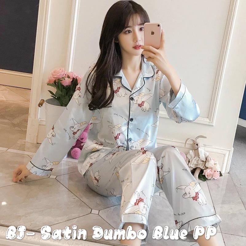 Piyama satin import / baju tidur wanita / satin / pyjamas import / baju tidur satin pp