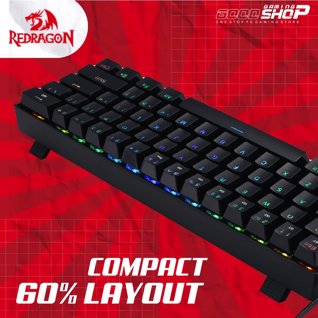 Redragon DRAGONIC K530 RGB Wired &amp; Wired - Mechanical Gaming Keyboard