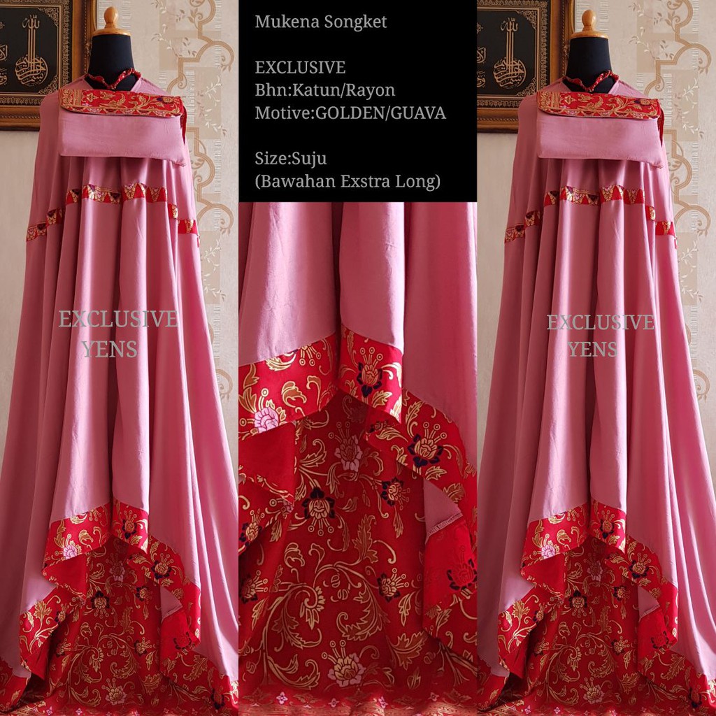 mukena Bali songket Prada Exlusive Yens Golden