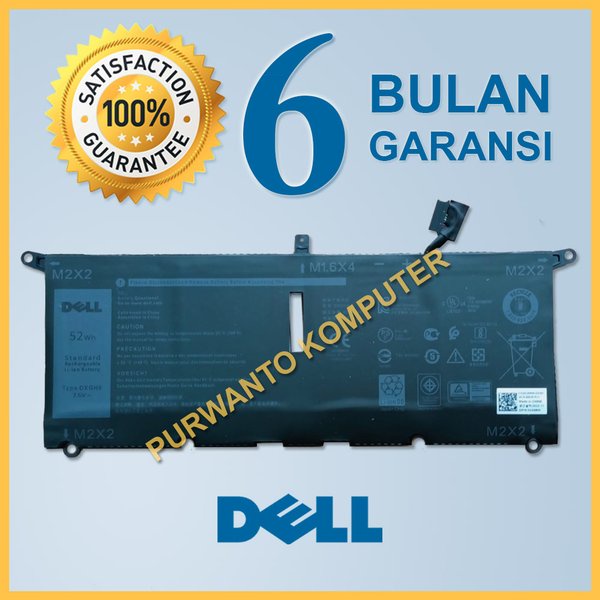 Original Baterai Laptop DELL XPS 13 9380-D1905TW 9380-R1505S 9380-R1705S 9380-R1705W 9380-R1805S 938