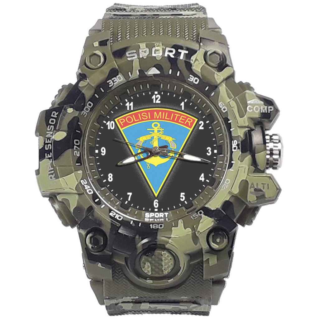 {Istimewa} Jam Tangan PM - POLISI MILITER 7 Hijau Army Water Resistant