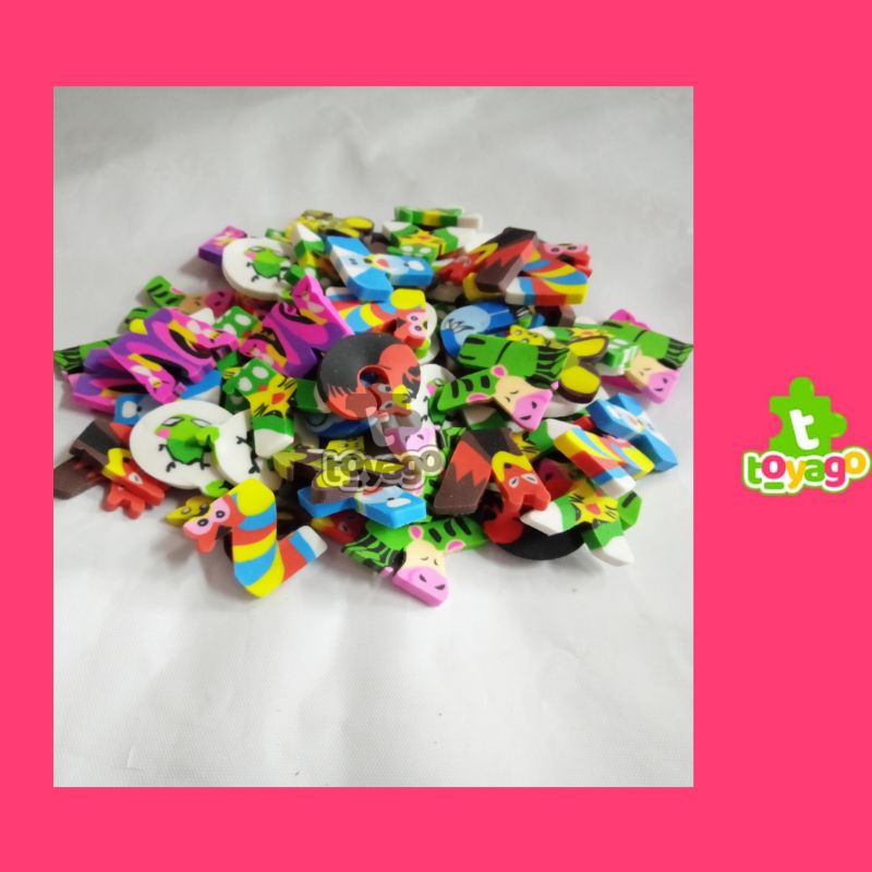 Penghapus Mini Huruf isi -+200 pcs