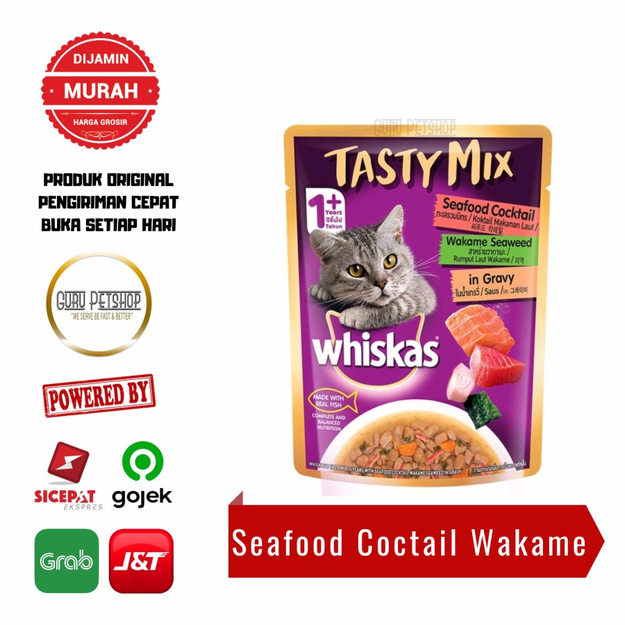 Whiskas Tasty Mix Pouch 70gr Whiskas Tasty Mix Sachet Makanan Basah