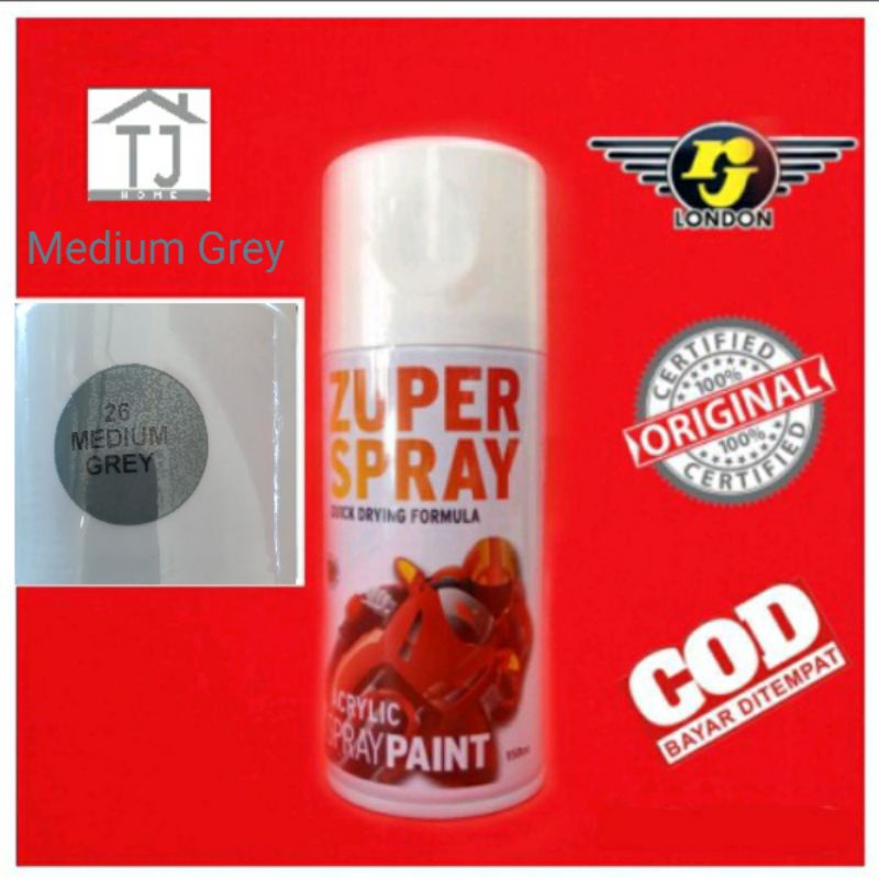 Cat Semprot Zuper Spray Medium Grey RJ London Cat semprot 26 Medium Grey