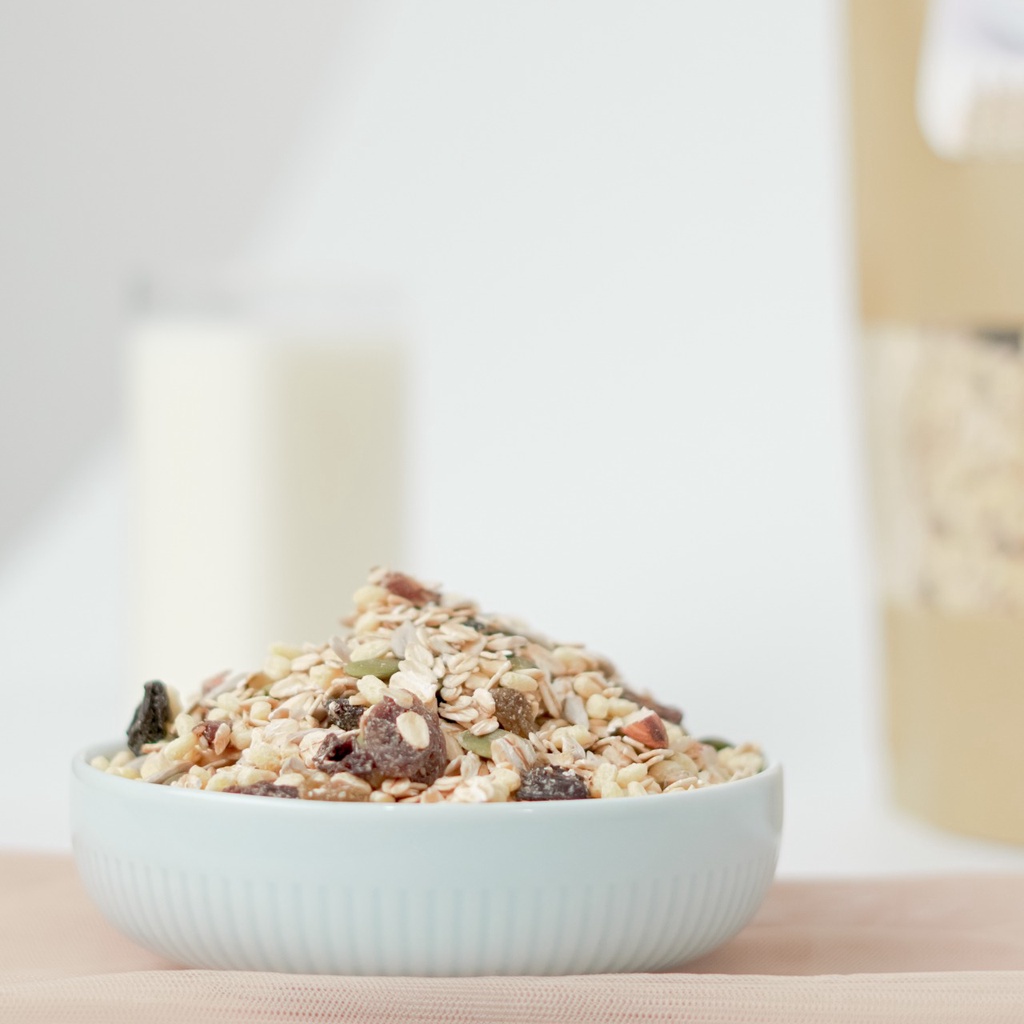 Muesli Original Safiya 1 kg Dried Fruit with Almond Healthy Food | Sereal Sarapan Sehat Kaya Serat